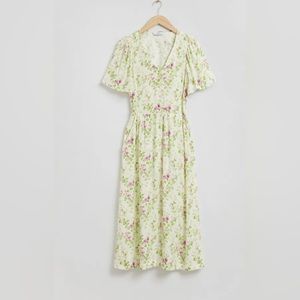 & other stories flutter sleeve dress